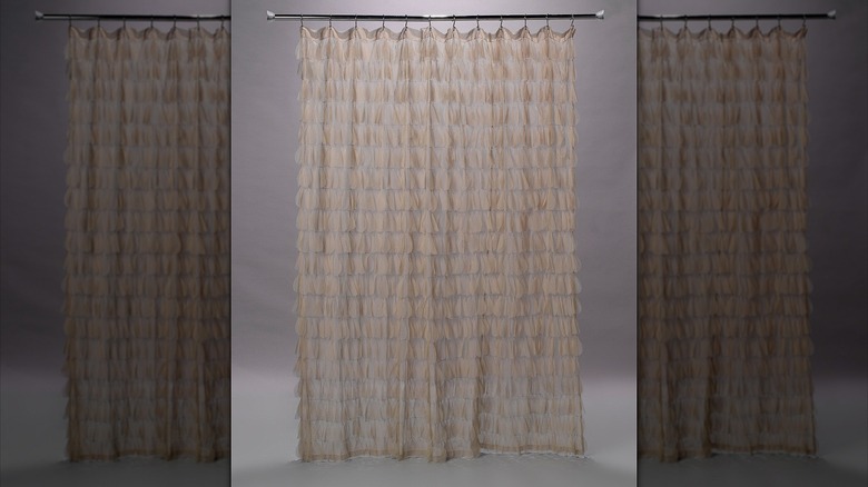 Tulle shower curtain