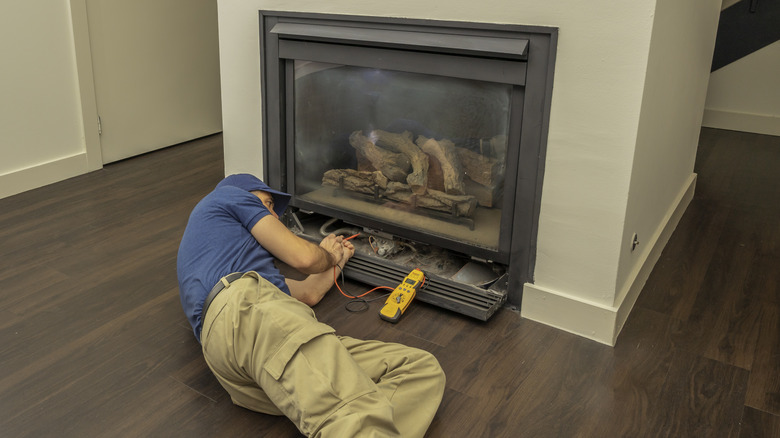 Gas fireplace repair