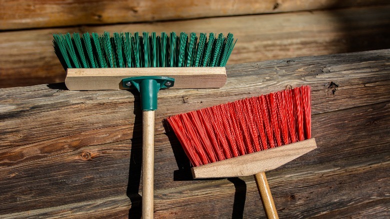 Two different kinds of brooms