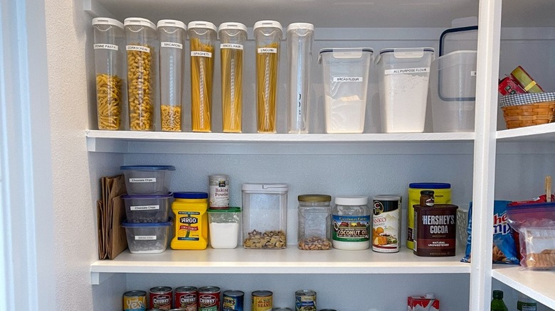 Organized home pantry