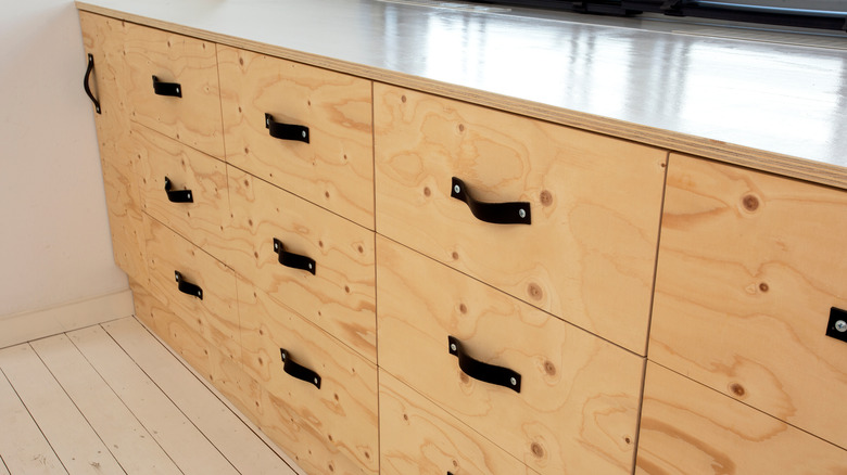 dresser with leather drawer pulls