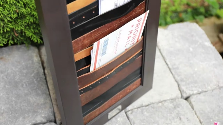 mail organizer made from belts