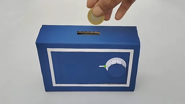 cardboard coin bank