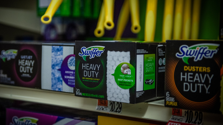 swiffer refill pads on shelf