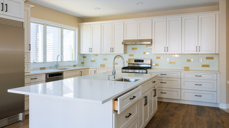 a newly installed countertop