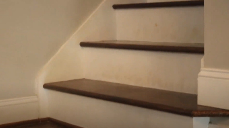 scuffs on white stair risers