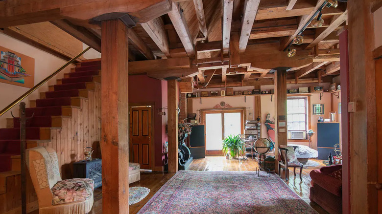 interior of Kingsley grist mill