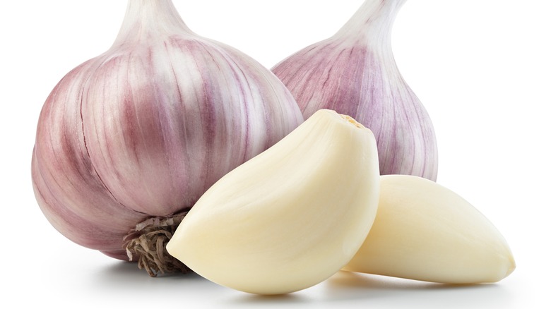 Garlic bulbs and cloves