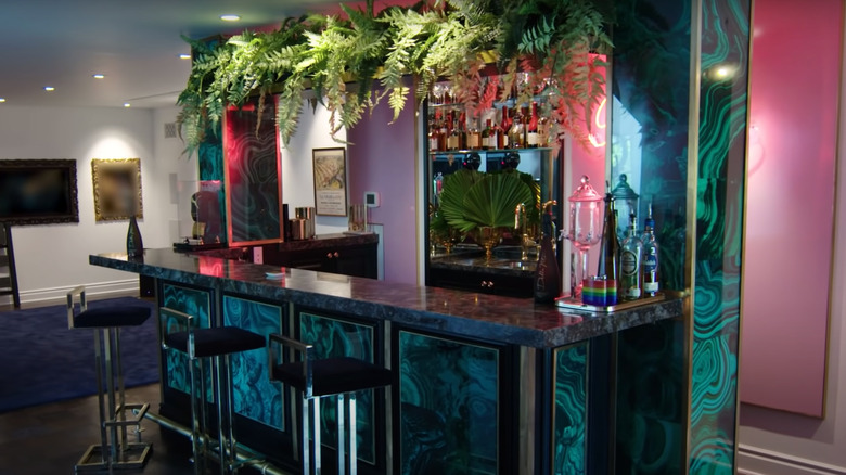 jungle-themed bar in home