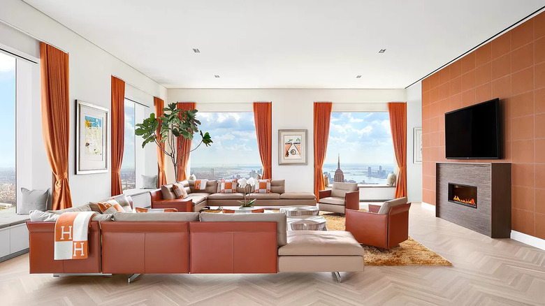 Orange living room