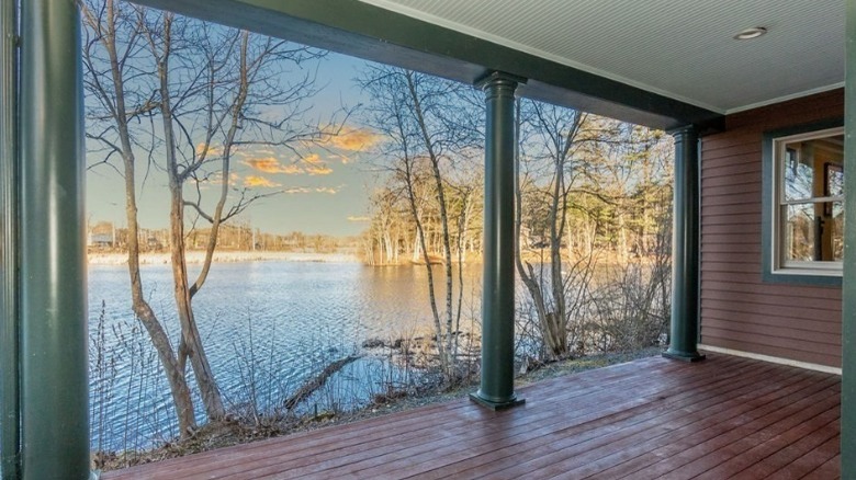 Deck overlooking Elginwood Pond