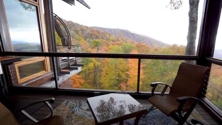 Balcony with mountain views