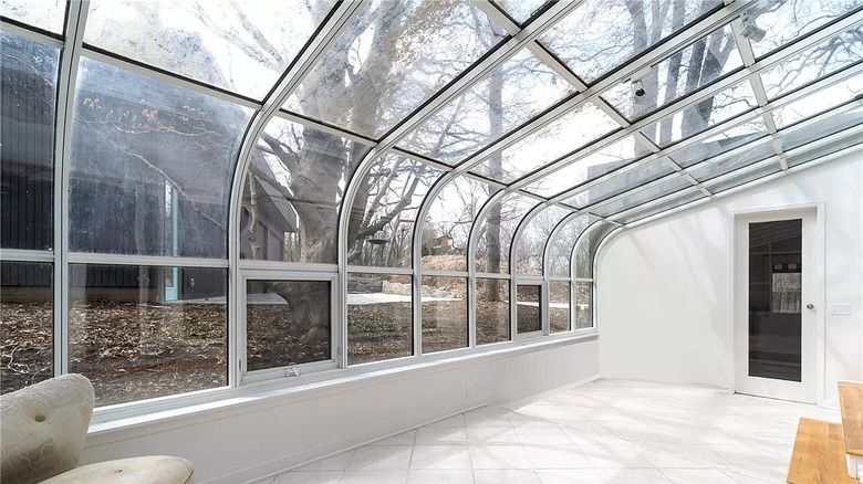 Sunroom with windows