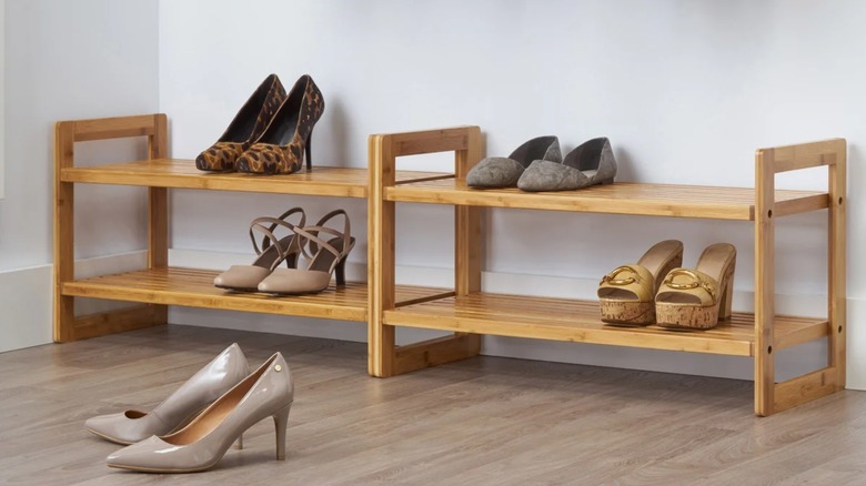 TRINITY Bamboo 2-tier Shoe Rack