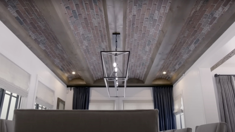 brick style vaulted ceiling