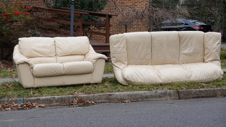 old abandoned couches