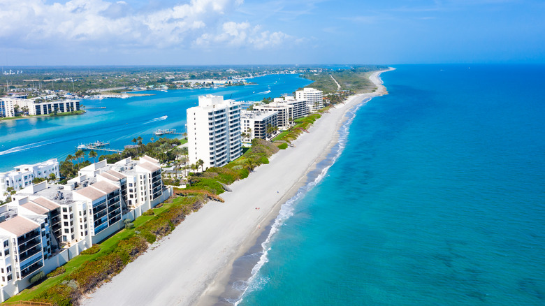 Florida skyline and beach