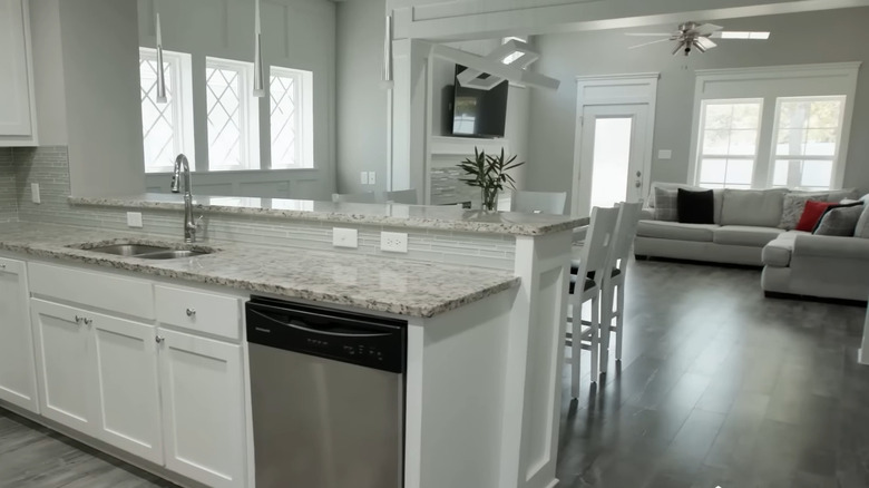 Open concept kitchen, family room