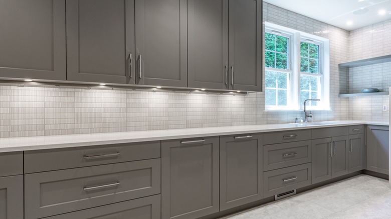 kitchen with under-cabinet lighting