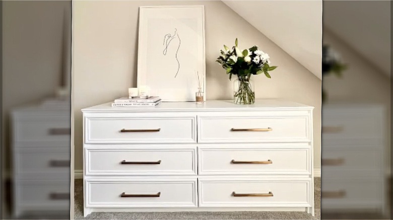 dresser with gold handles