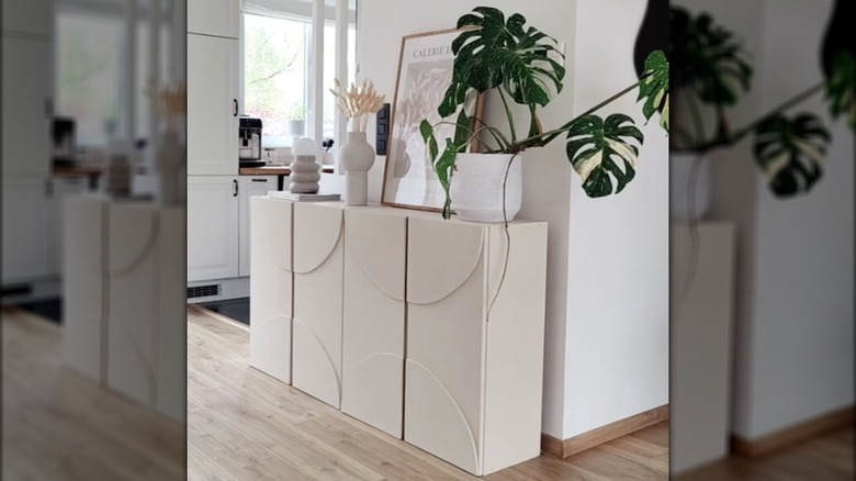 sideboard with decor