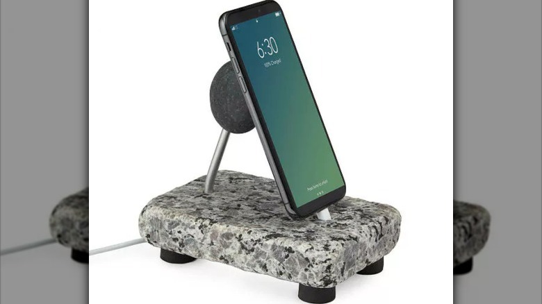 granite stone phone stand