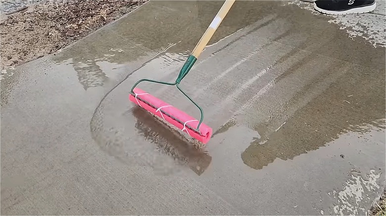 pool noodle over rake