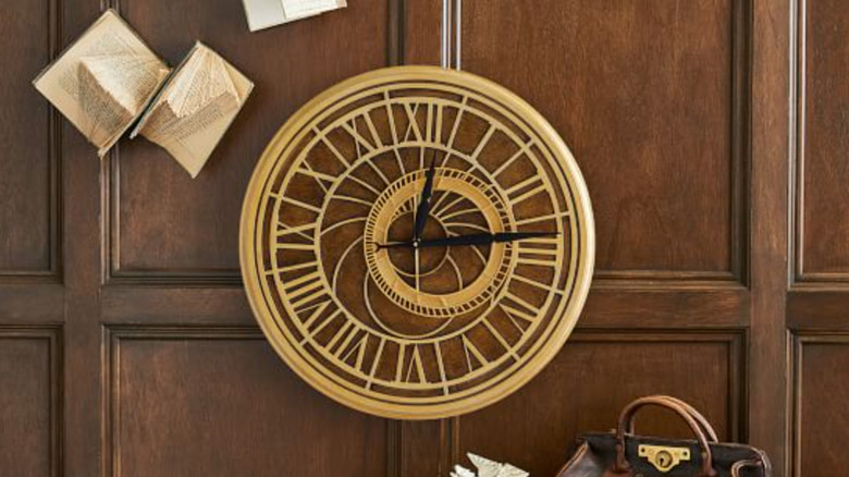 Hogwarts wall clock in room