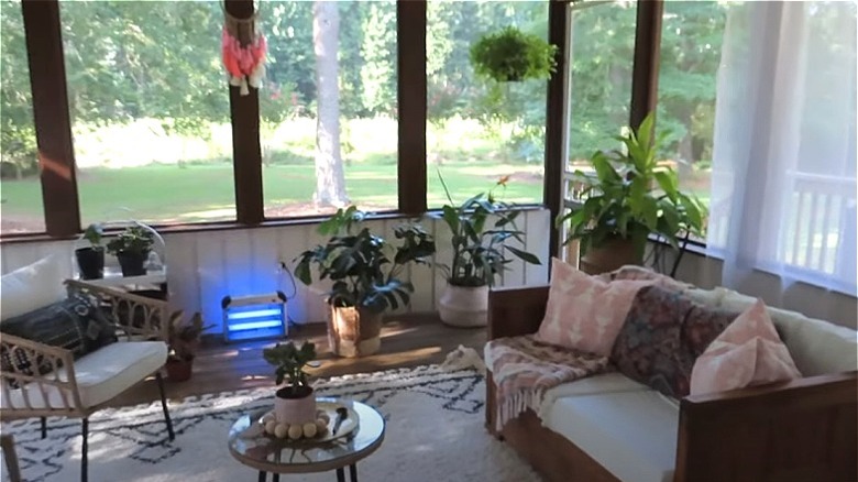 cute and homey sunroom