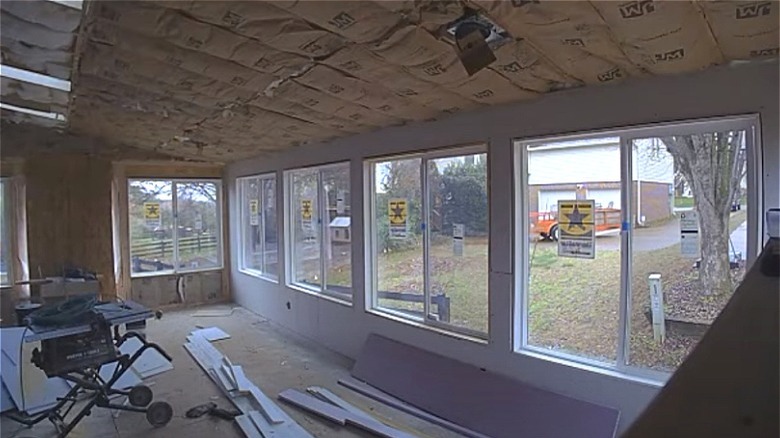 unfinished sunroom