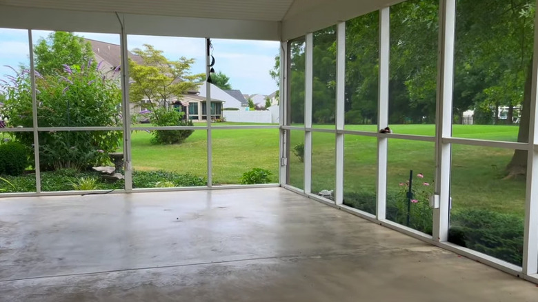 empty old sunroom