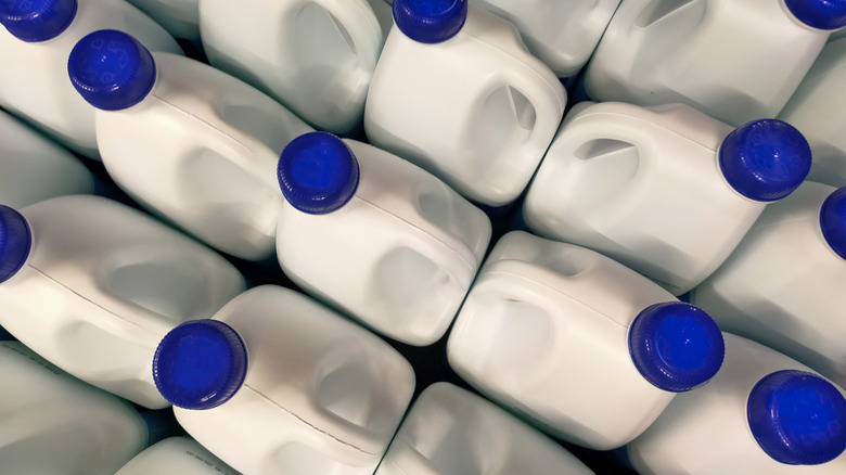 Various containers of bleach