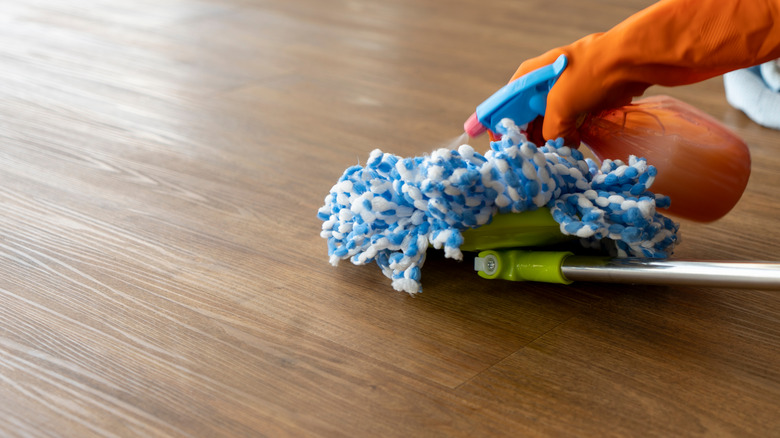 Cleaning floors with peroxide