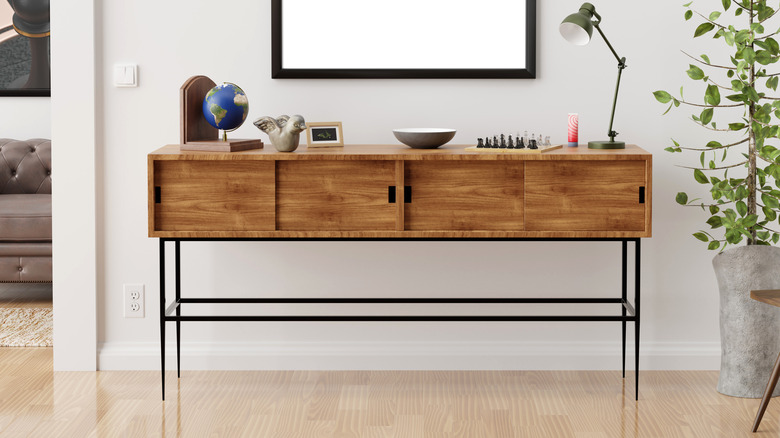 Wood console