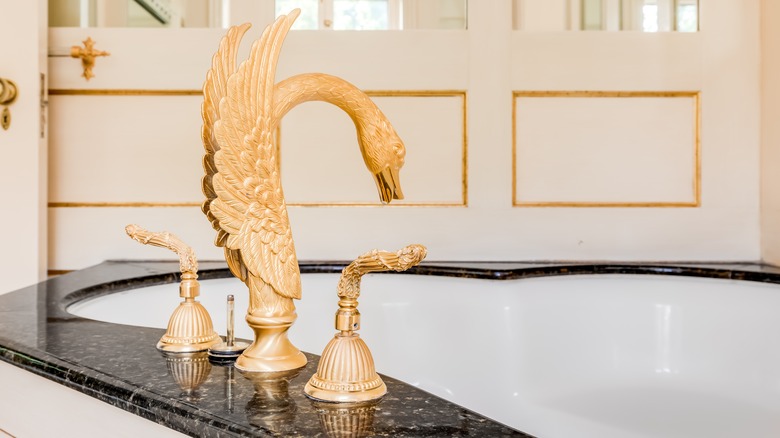 Art deco swan faucet