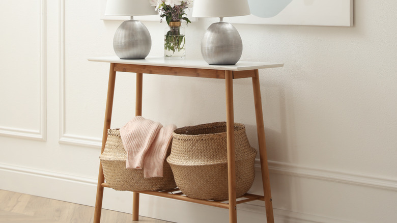 Entryway with baskets