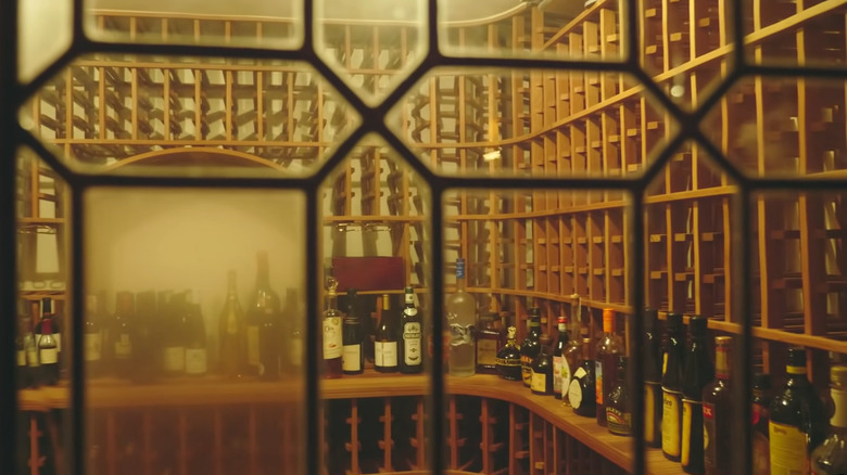 wine cellar with bottles