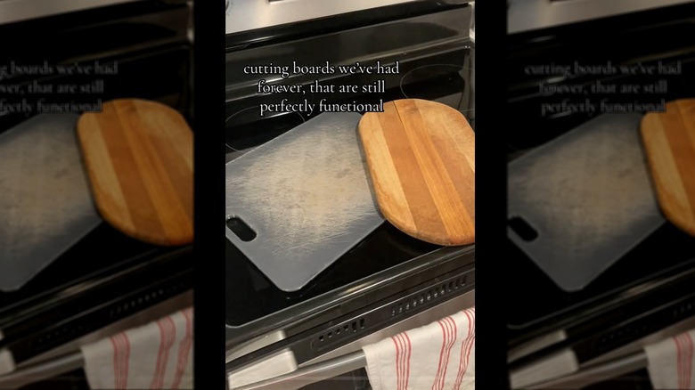 cutting boards in kitchen