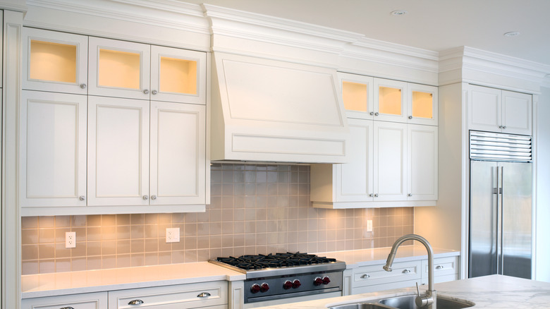 Classy kitchen with extended cabinetry