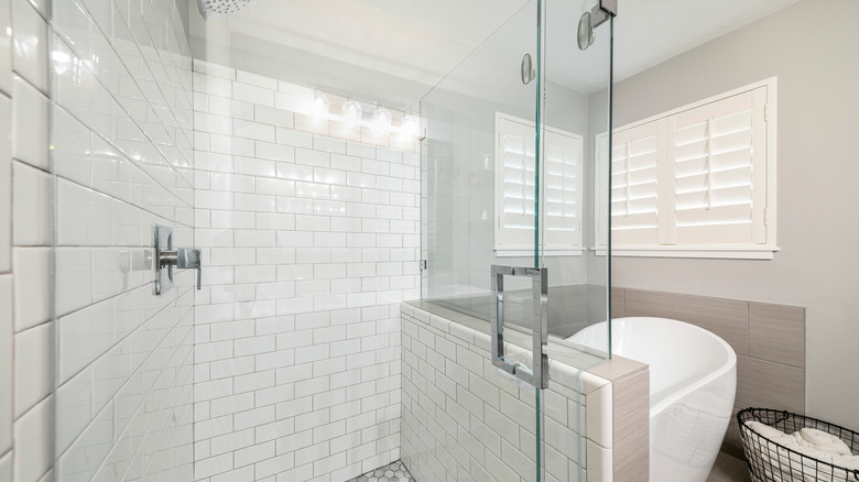 Large walk-in shower