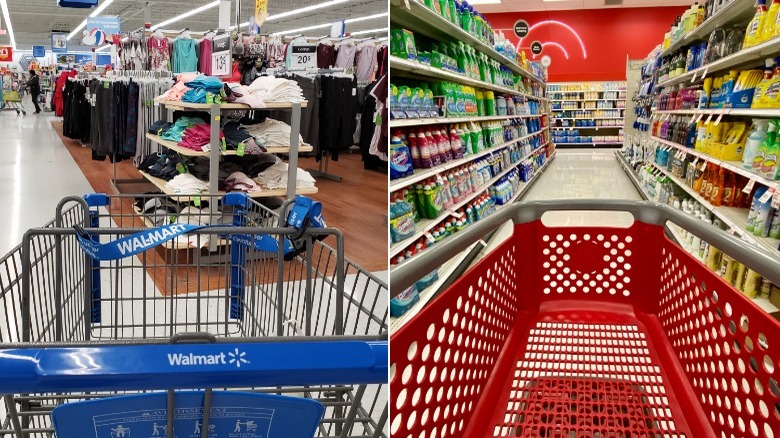 cleaning aisle in Target store