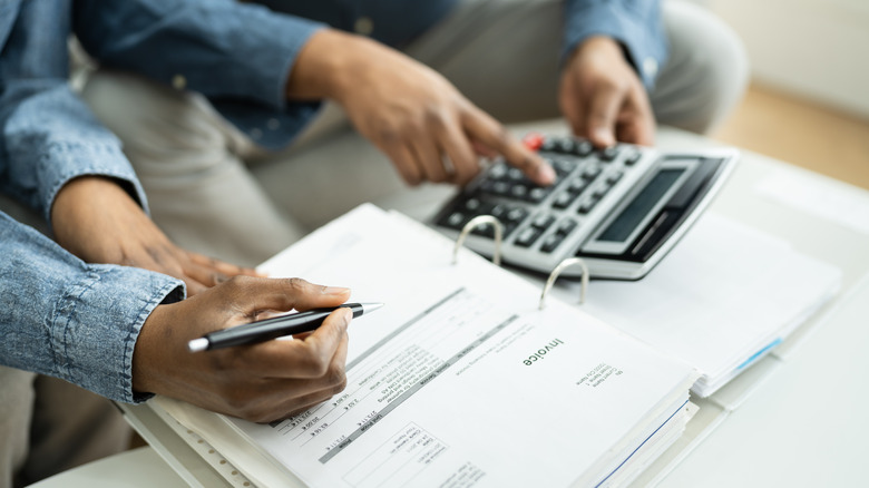 couple doing paperwork