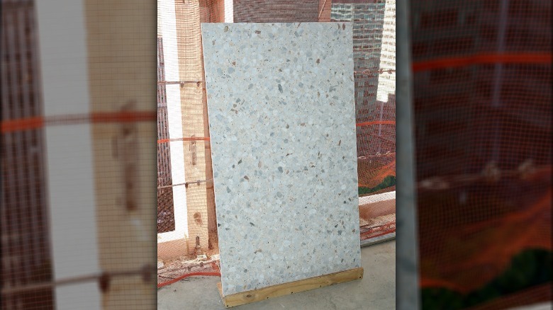 Large terrazzo slab