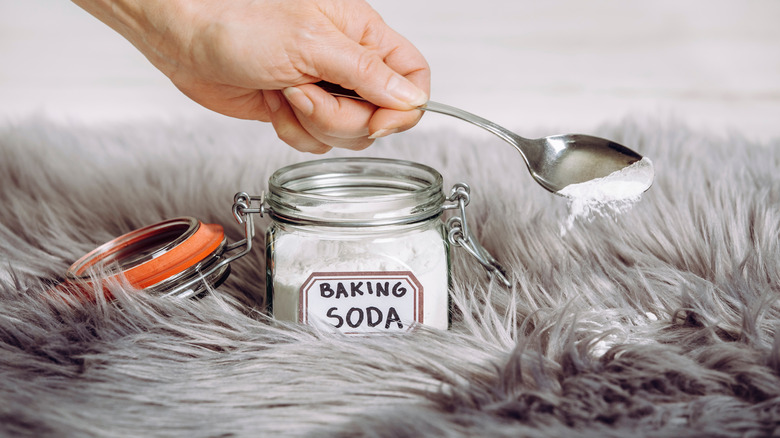 baking soda on carpet