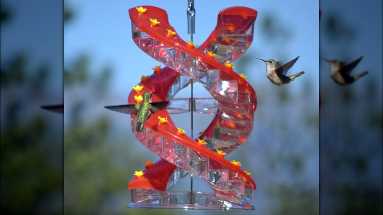 large spiral hummingbird feeder 