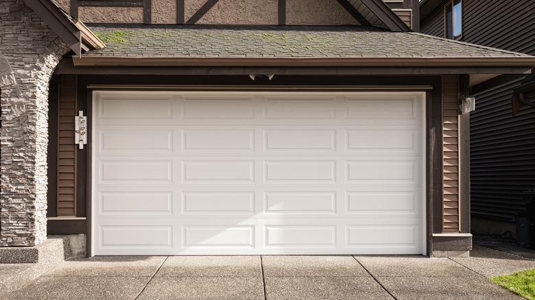 Closed garage door