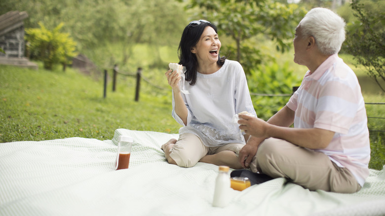 couple having picnic