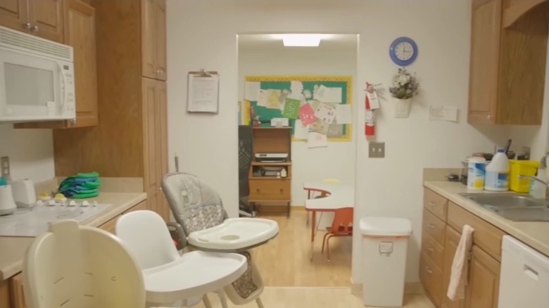 Kitchen with baby highchairs