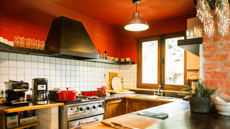 orange kitchen