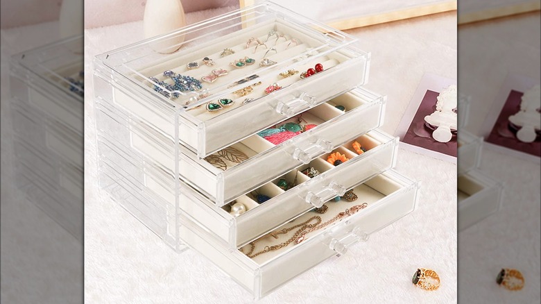 Organizer with clear drawers